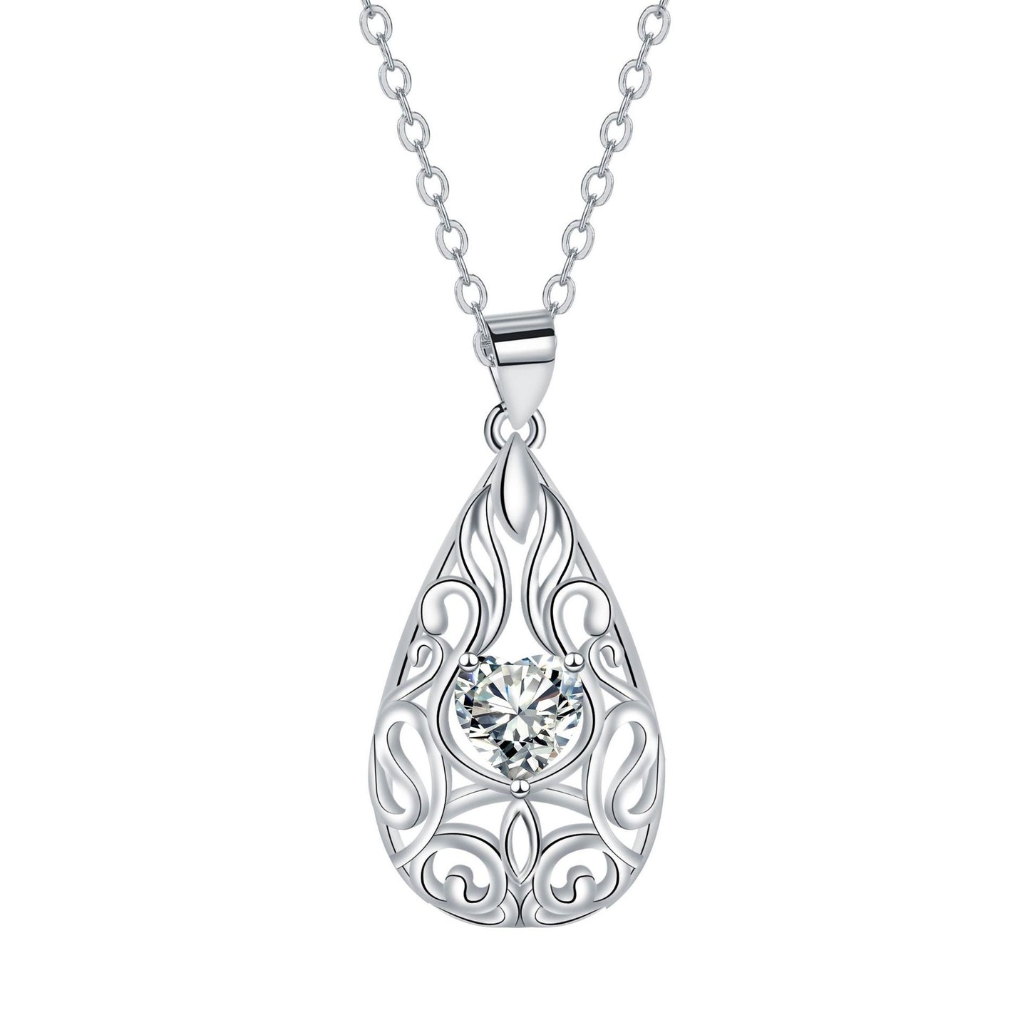 Water Drop Pendant Necklace Niche Female