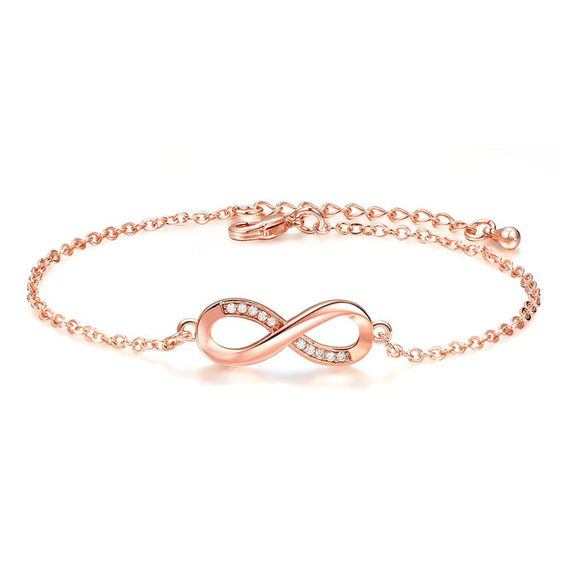 Fashion  8 Crystal Infinity Bracelet Lucky Numbers