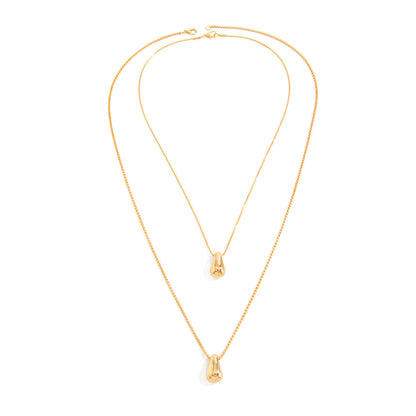 Female Versatile Simple Water Drop Pendant Necklace
