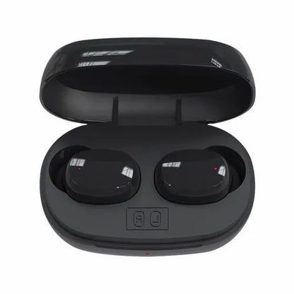 SoRoo BT-723 Flaunt Series TWS Earbuds with Bluetooth Connectivity, HD Sound, Touch Controls, Stereo Bass & Portable Charging Case (Black)
