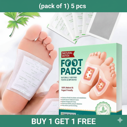 Detox Foot Pads (5 Patches) – Buy 1 Pack Get 1 Pack Free