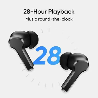 Realme TechLife Wireless Earbuds | Deep Bass Sound, ENC Calling & Long Battery Life