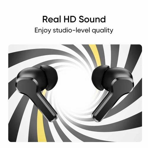 realme TechLife Buds T100 Bluetooth 5.3 TWS Earbuds with AI ENC Noise Cancellation, 28 Hours Playback, 88ms Low Latency, IPX5 Water Resistance & Fast Pair (Black)