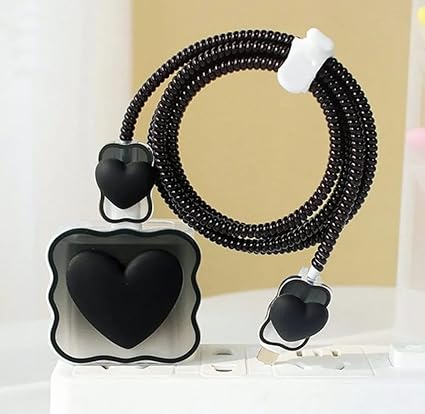 Black Heart Charger Protector