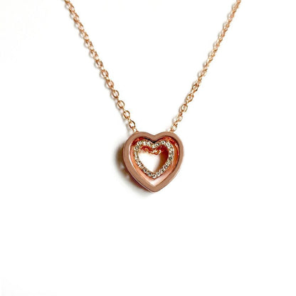 Simple Love Fashion Full Diamond Crystal Necklace