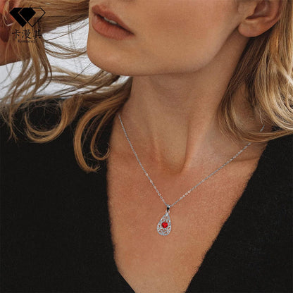 Water Drop Pendant Necklace Niche Female