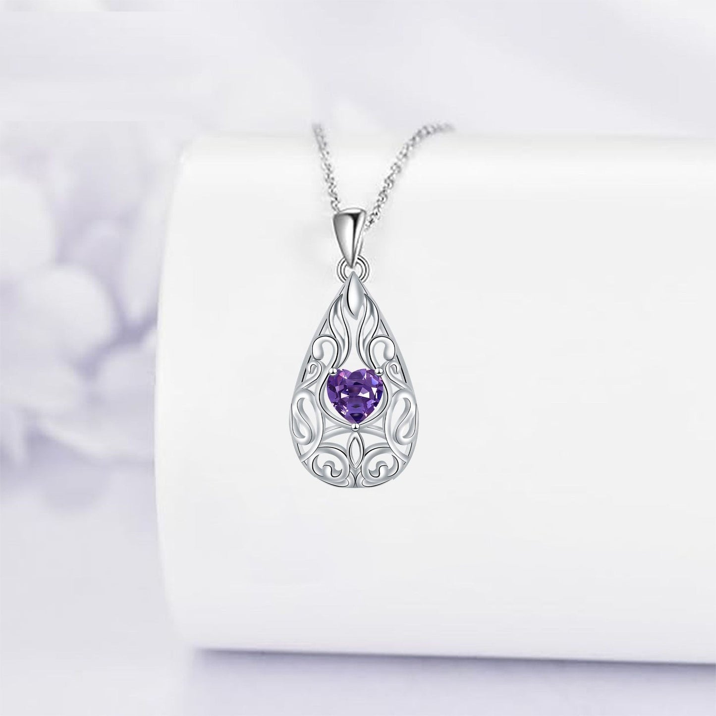 Water Drop Pendant Necklace Niche Female