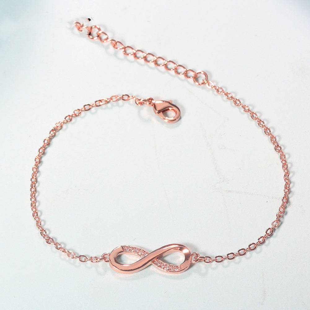 Fashion  8 Crystal Infinity Bracelet Lucky Numbers